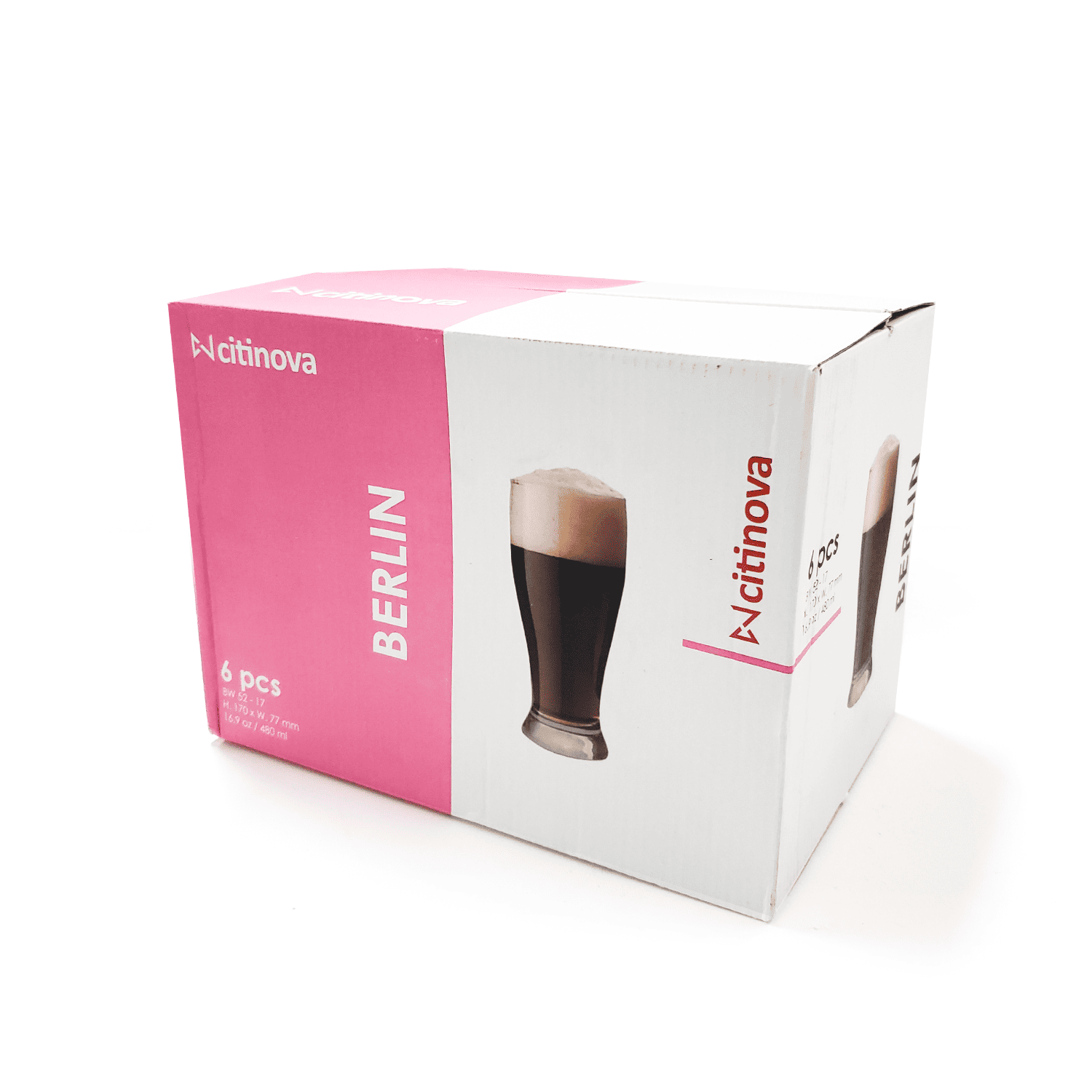 BERLIN VASOS DE VIDRIO 6 PCS